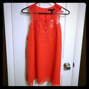 NWT Coral Banana Republic Top With Lace